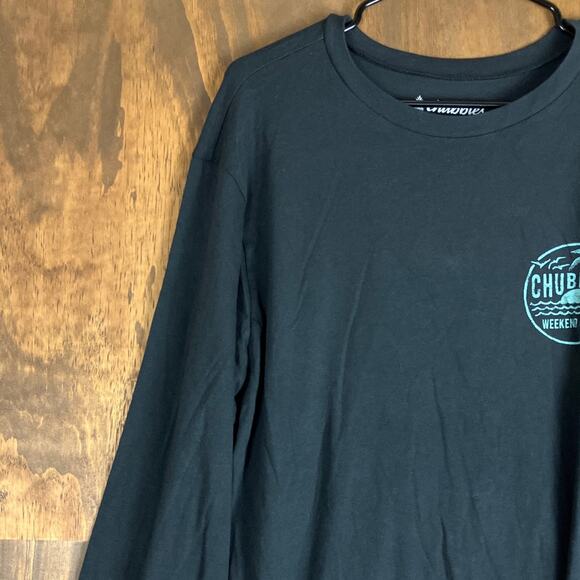 Chubbies Mens Shirt Black The Weekend Has Arrived Vibes 100% Cotton Crew XL - Picture 4 of 13